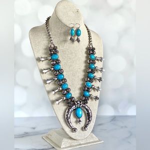 Western Boho Necklace and Earrings Set